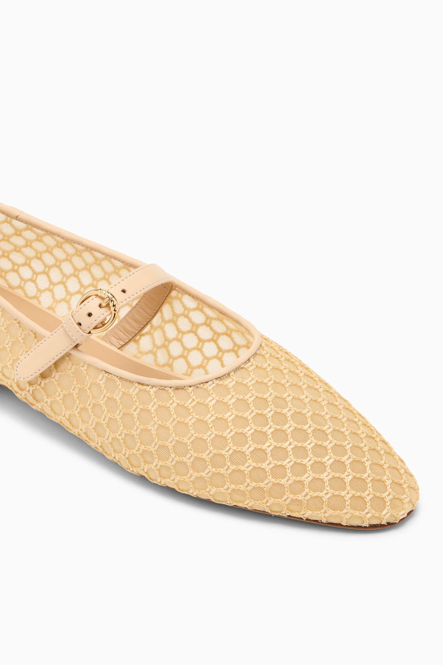 Ulla Johnson Isobel UJ44060A ballerines mesh Sand bout amande