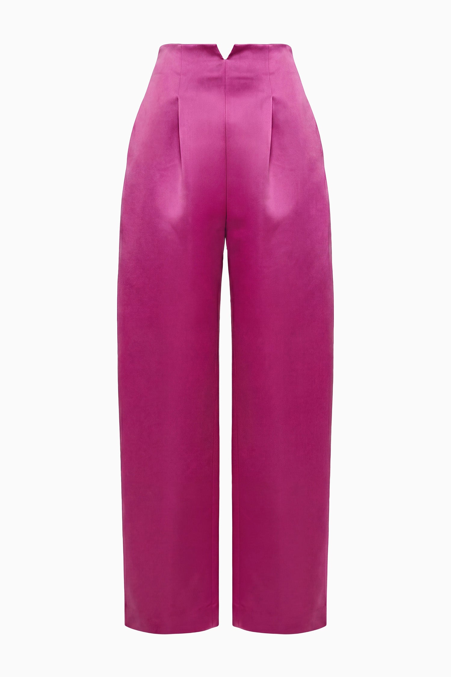 Ulla Johnson Edlyn pantalon satin Orchid rose taille haute
