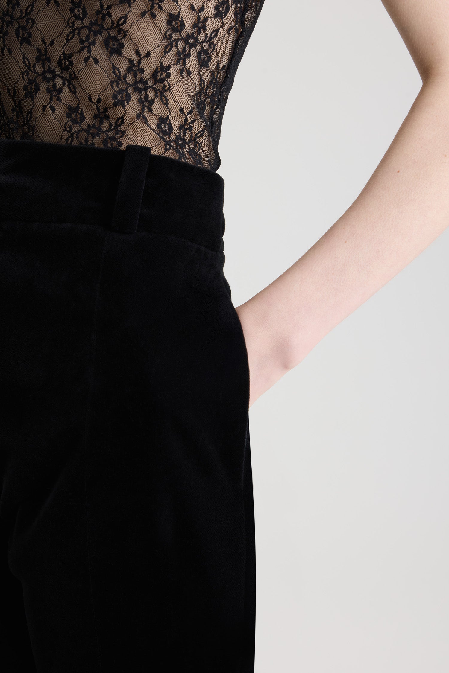 Patou TR0560170999B pantalon velours noir smoking