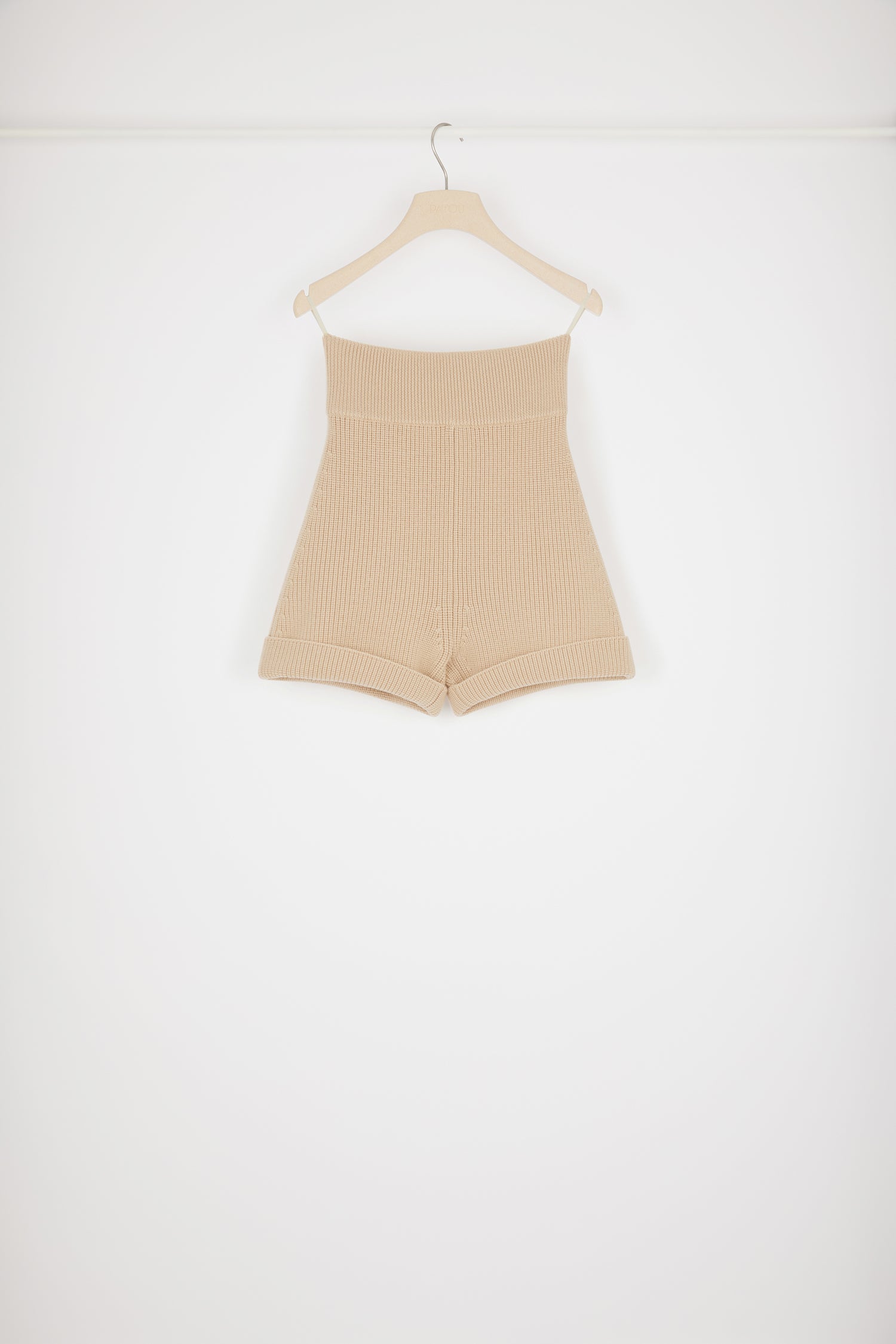 Patou Knit H22KN0938053109B short biscuit laine mérinos