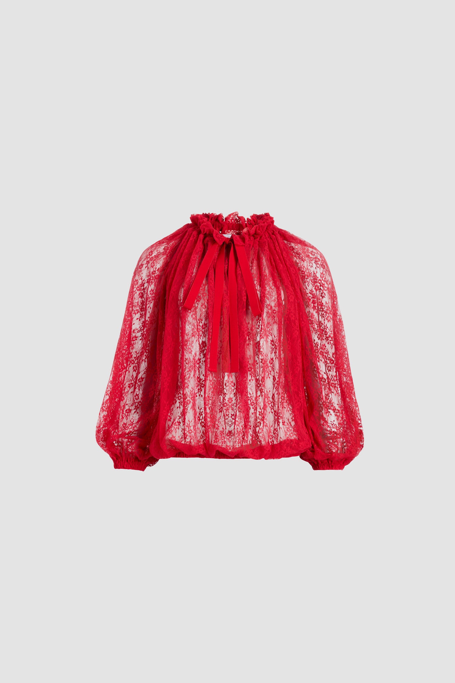 Patou JE1749968318R top dentelle rouge Babylone