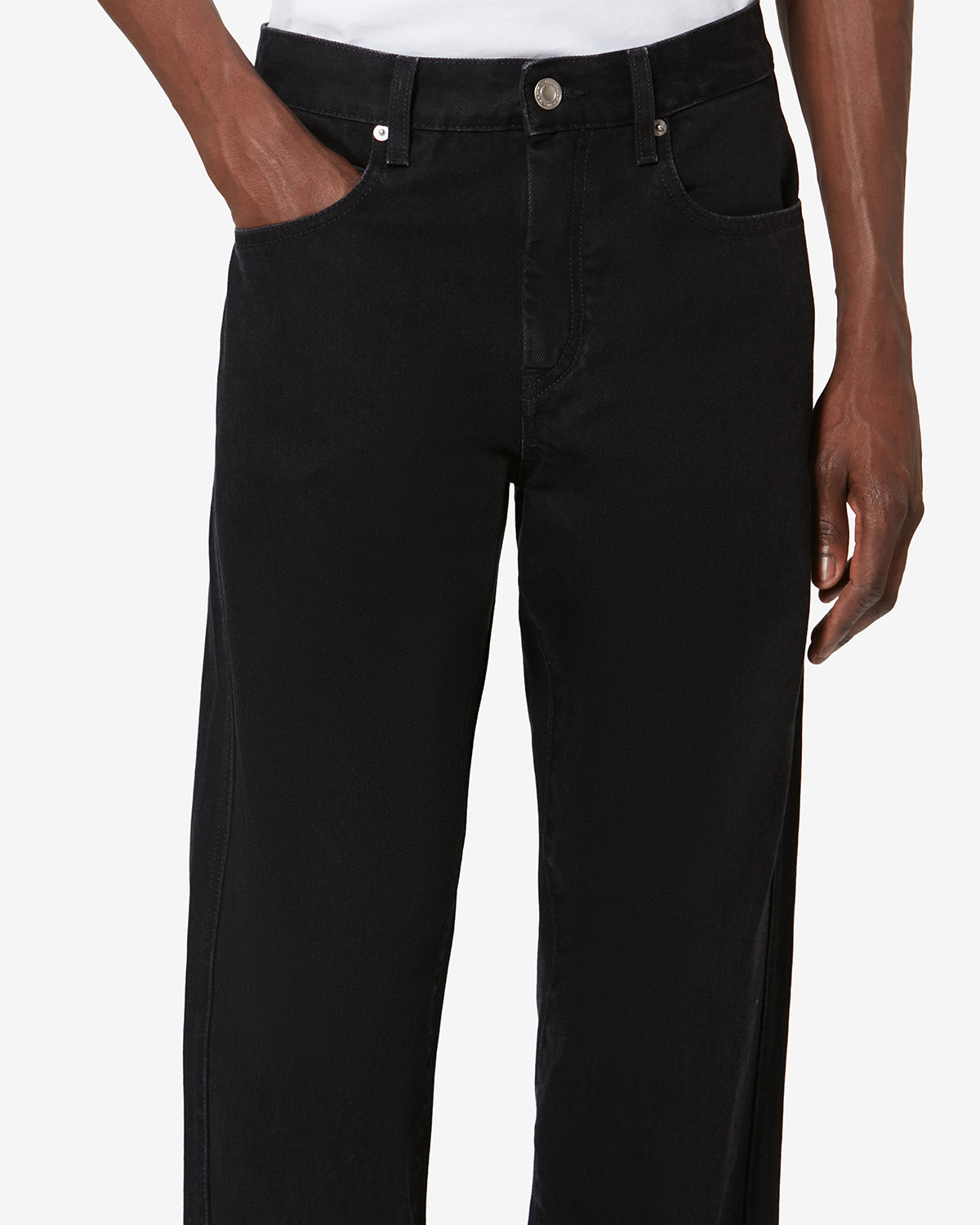 Isabel Marant Lewys jean noir délavé coupe fitted