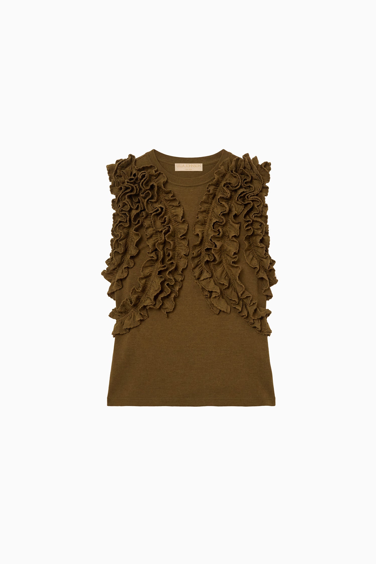 Ulla Johnson Vesna FA260815 top sans manches Loden laine