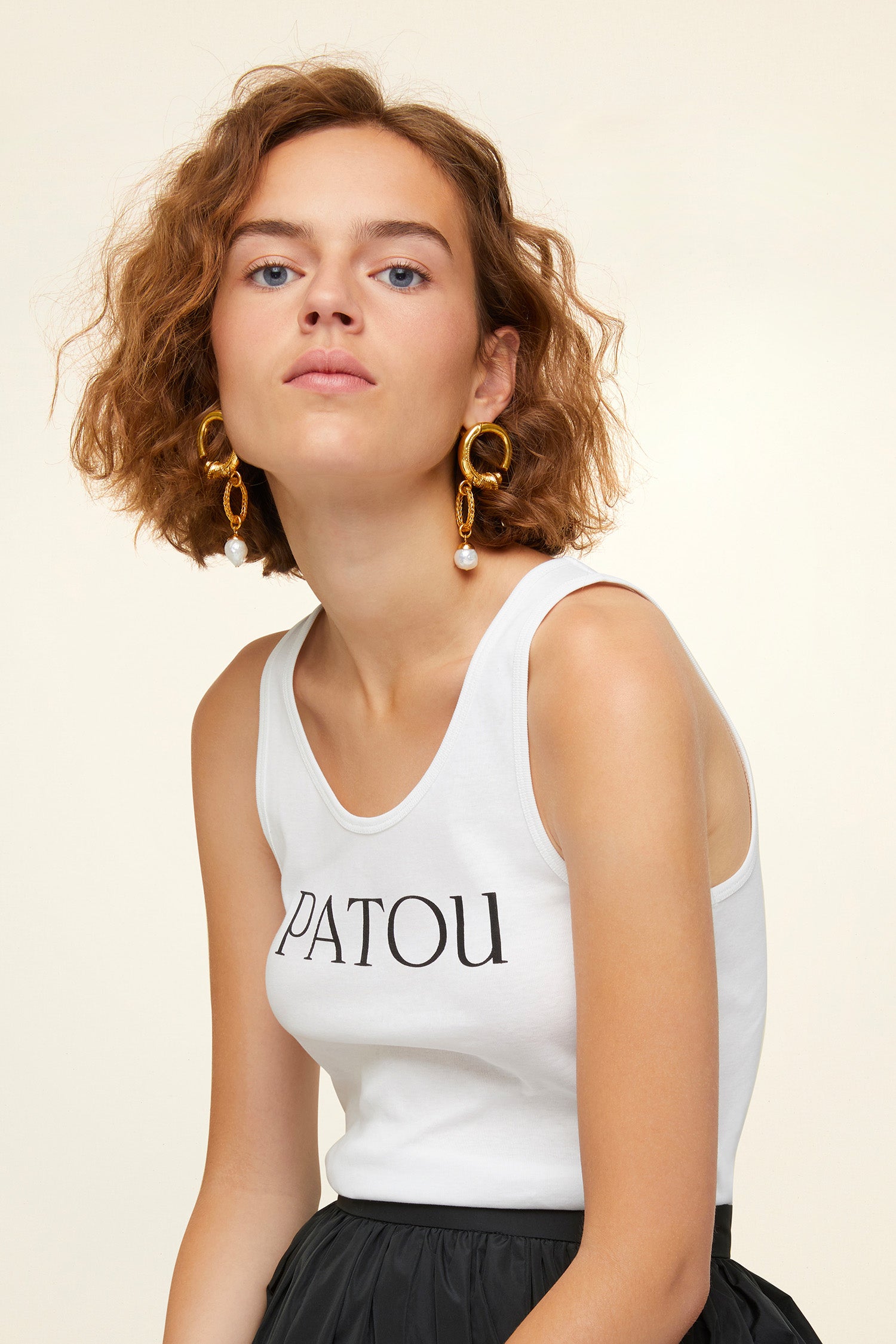 Patou H20JW0101000299G boucles créoles perles doré TU