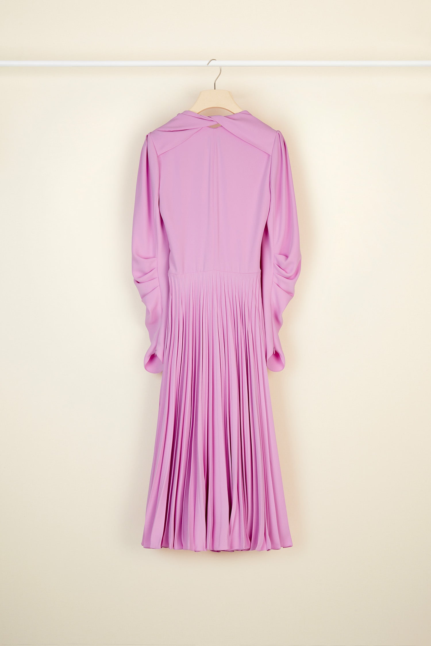 Patou H20DR010 robe midi plissée lilas