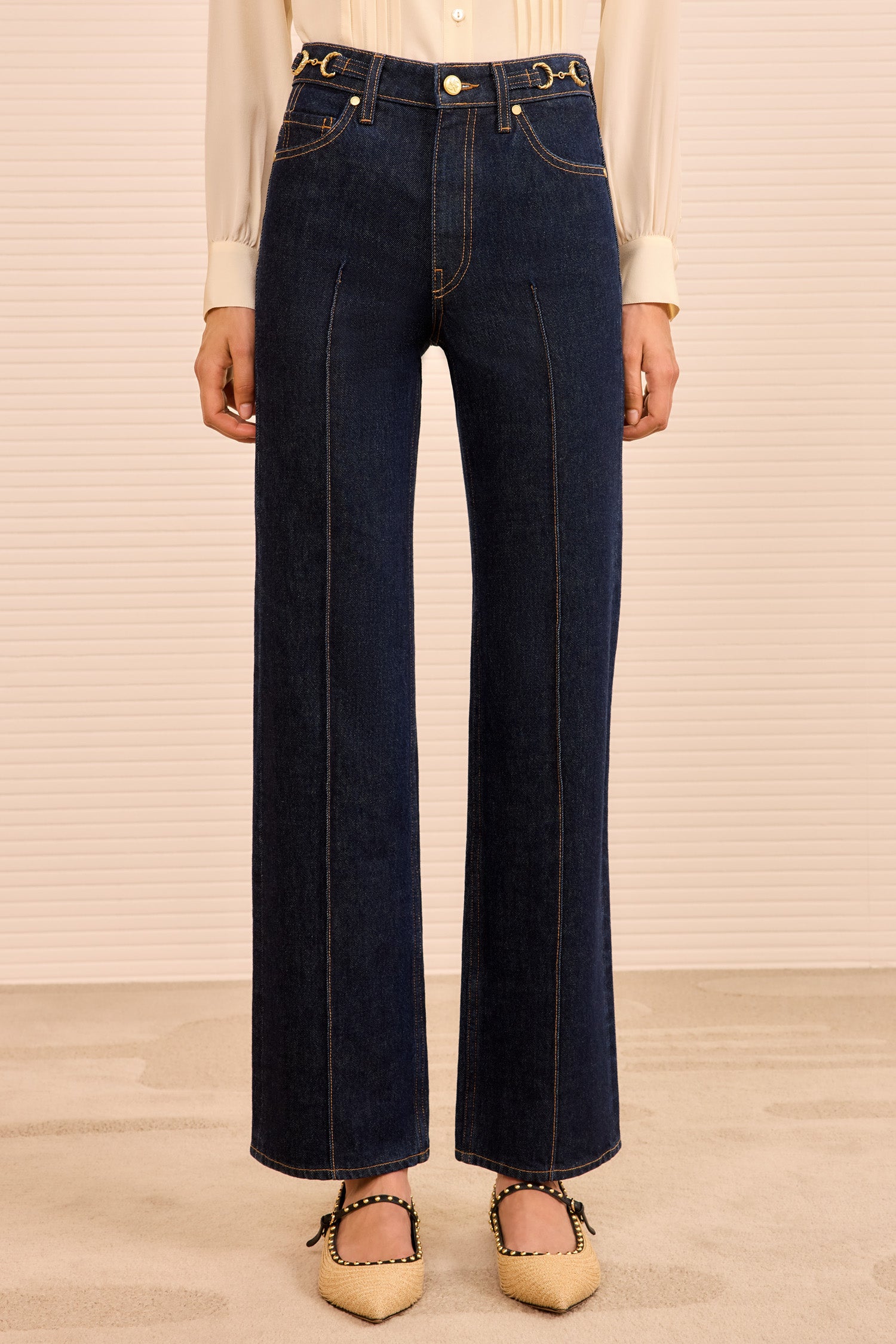 Ulla Johnson Agatha UJ9904061 Jean Tigris droit coton