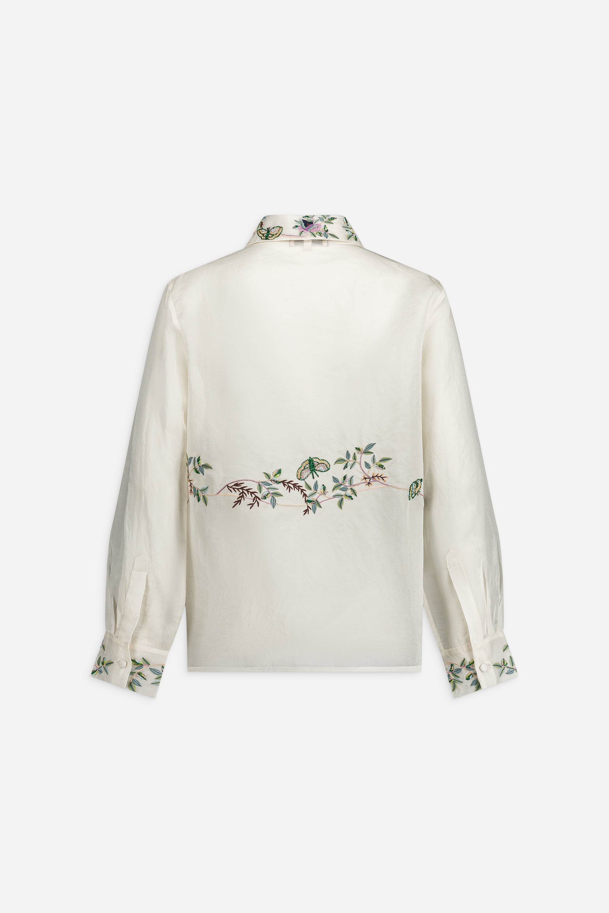 Paul & Joe Cherry chemise soie écru broderie main