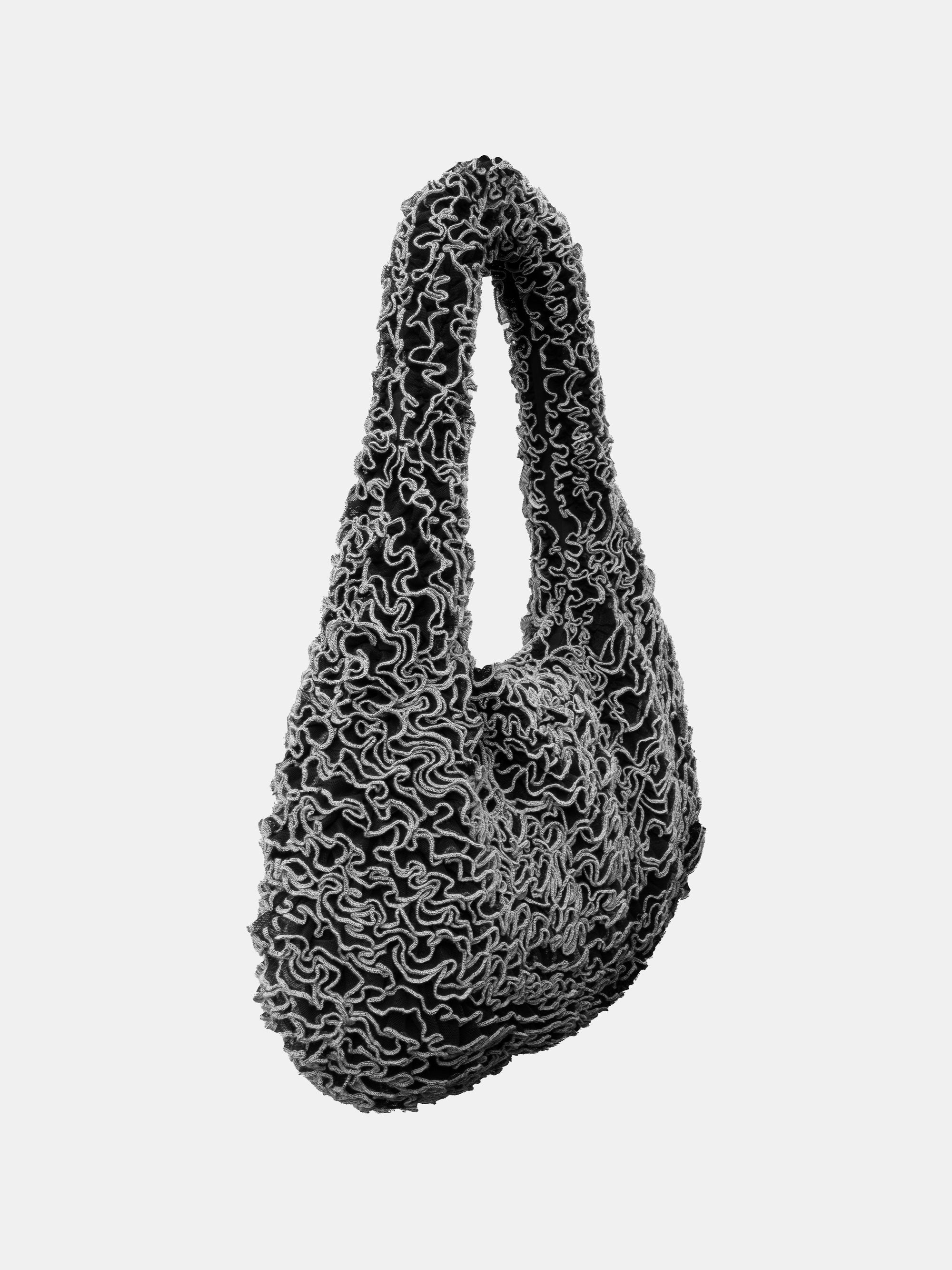 Ester Manas Cancan Totebag sac noir maille ruchée