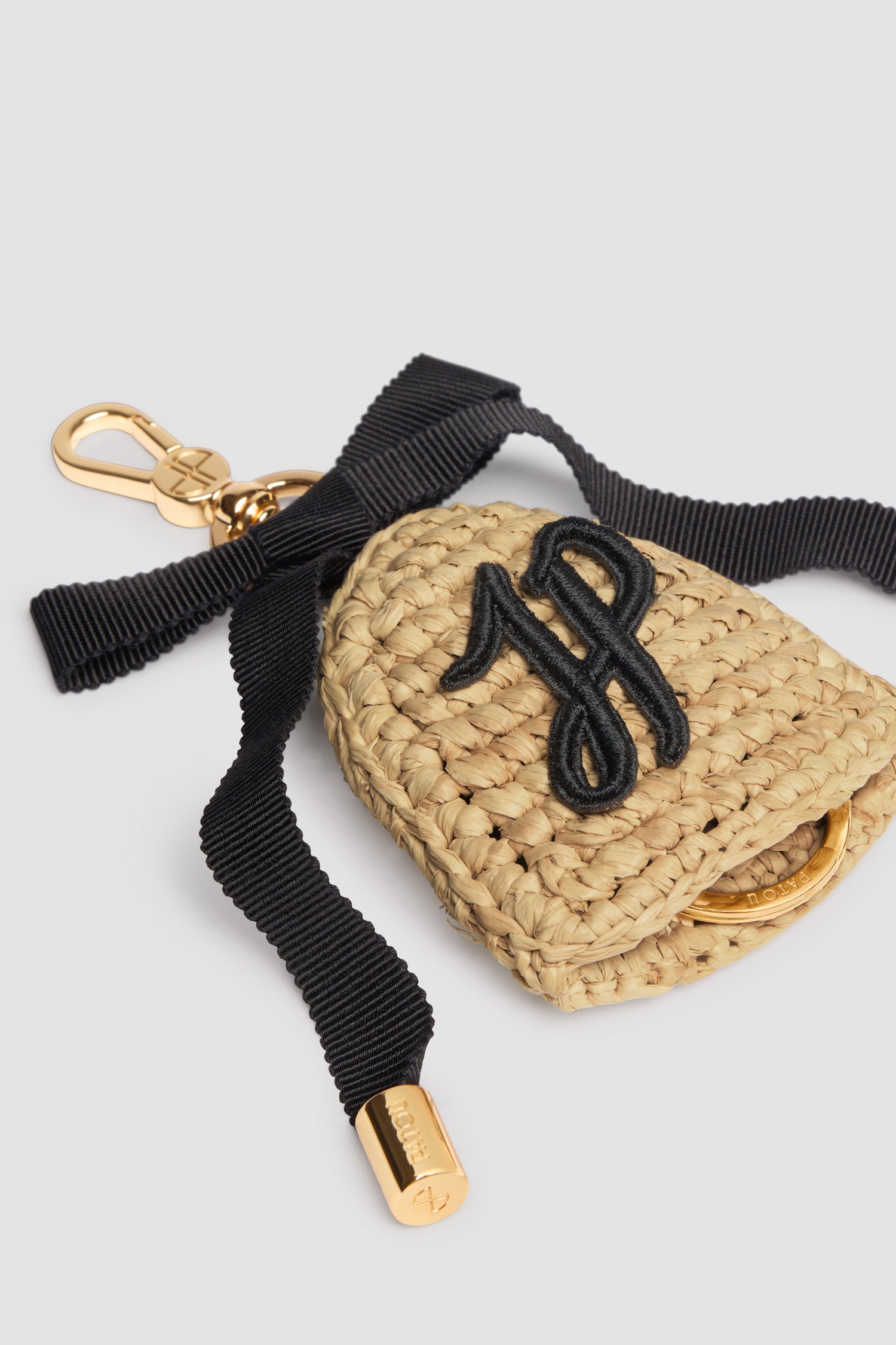 Patou AC091 porte-clés raphia Vanilla fait main