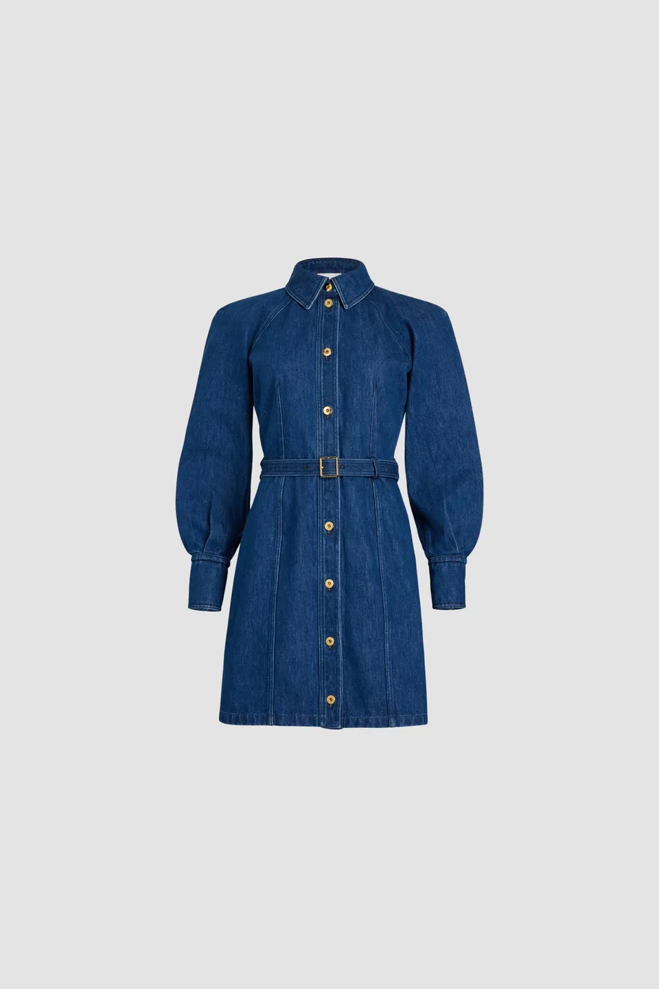 Patou Denim robe chemise DR152 Stonewash denim bio courte