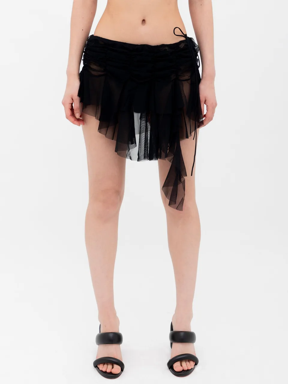Ester Manas Skirts Micro Ruched Skirt jupe noire froncée