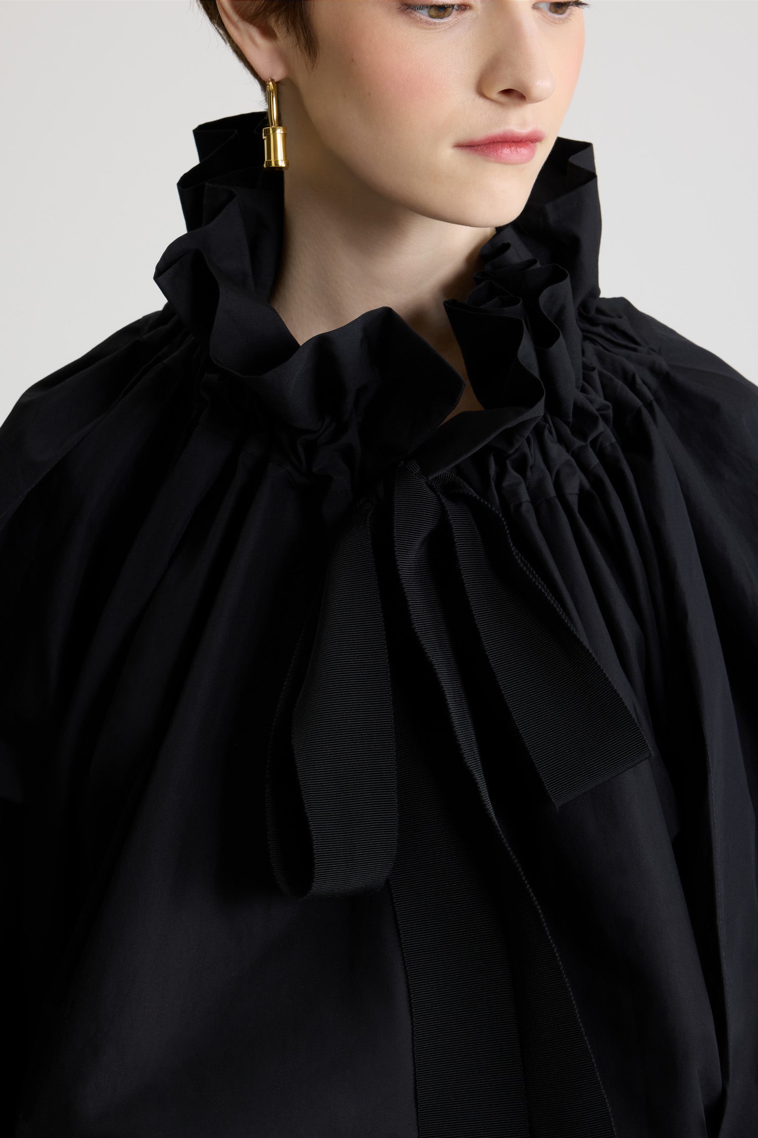 Patou P26TO0170017999B blouse noire coton bio