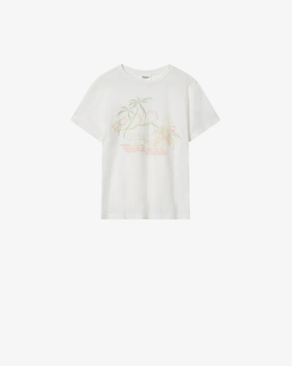 Isabel Marant Zewel t-shirt coton écru-orange