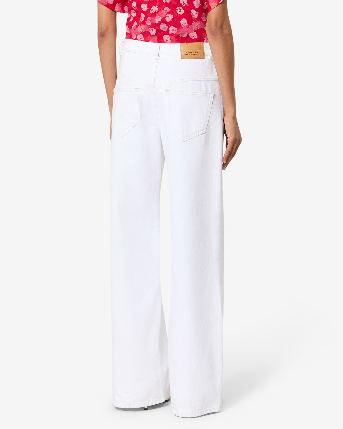 Isabel Marant Lemony jean large blanc taille haute