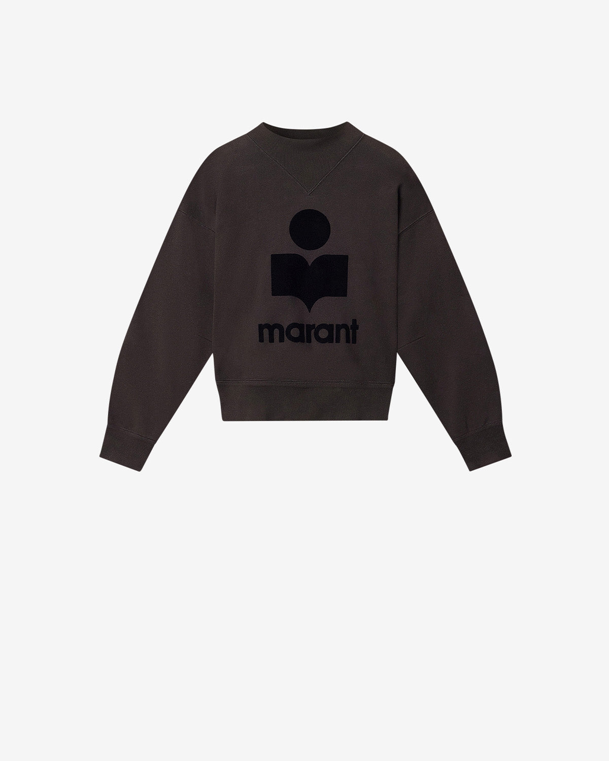 Isabel Marant Moby sweat noir délavé coton logo