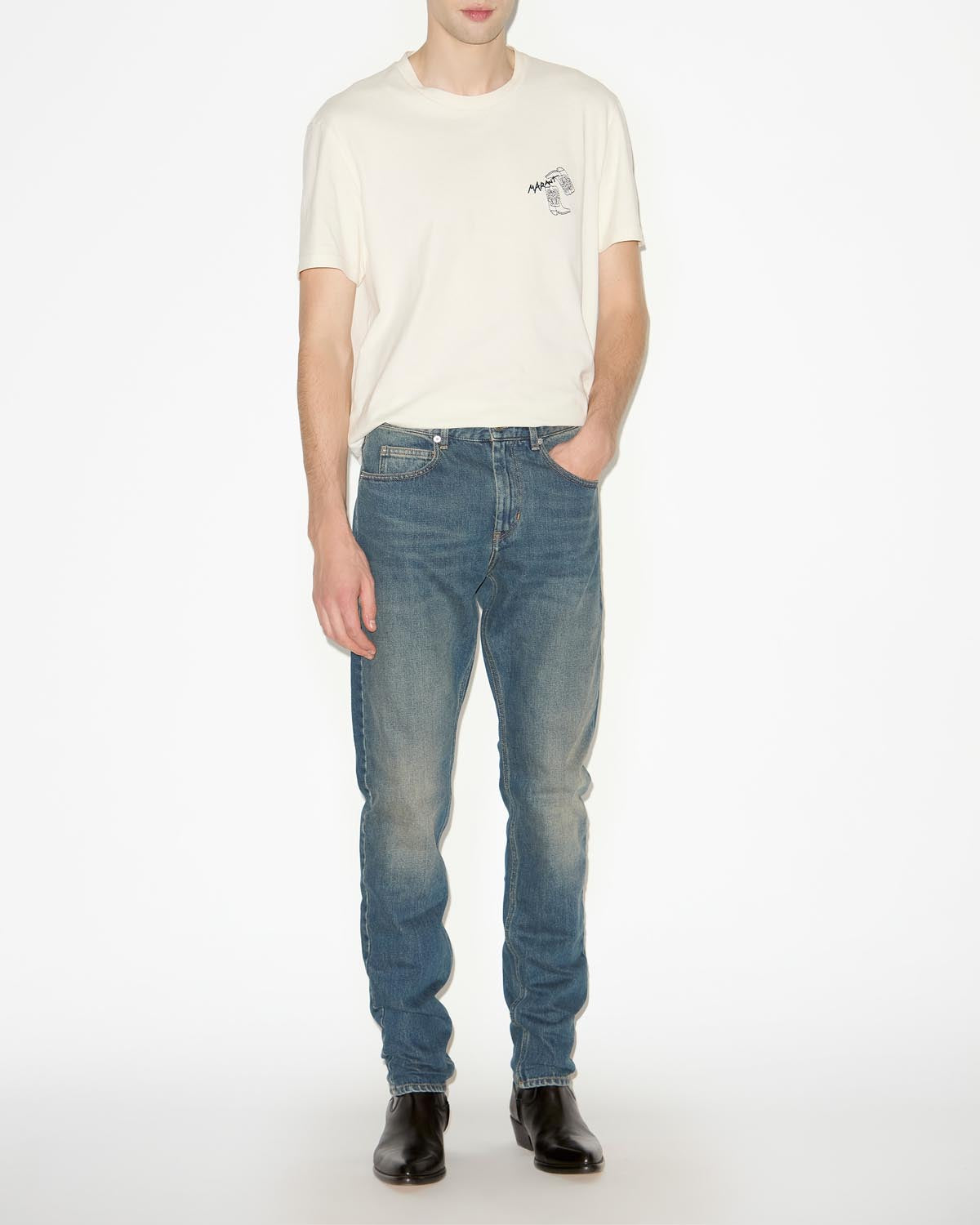 Isabel Marant Jack jean droit bleu 5 poches