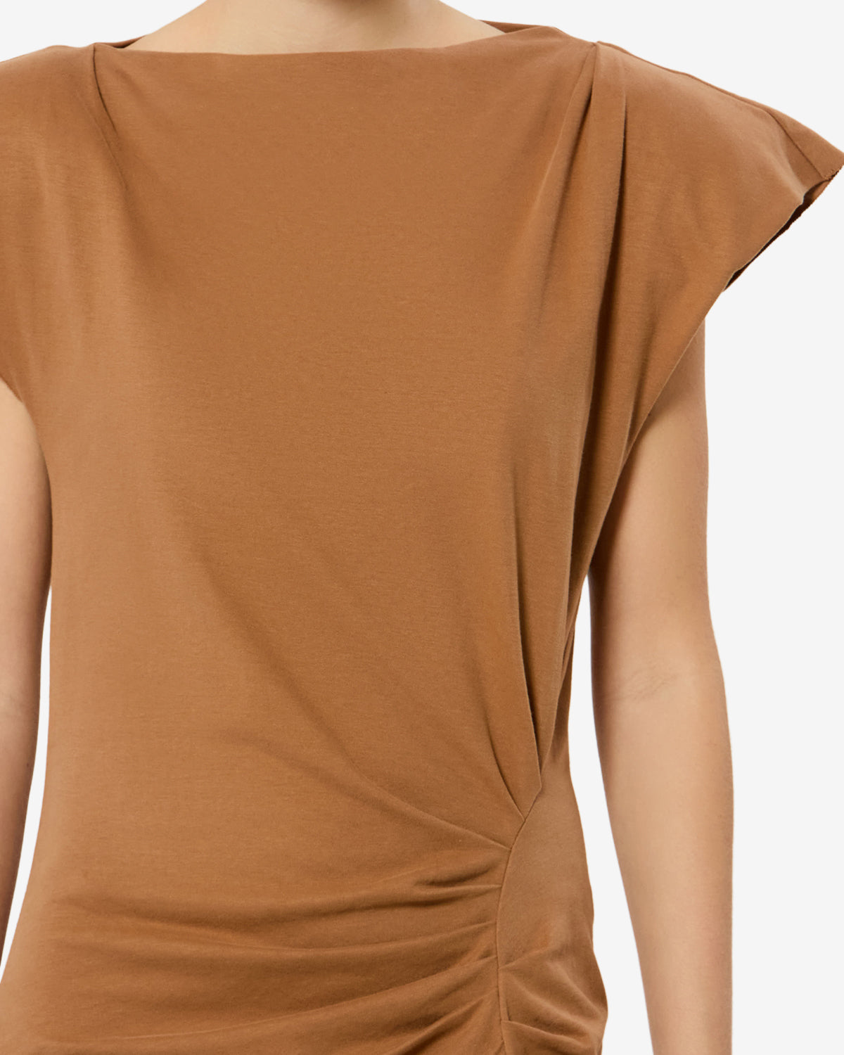 Isabel Marant Nadela robe caramel jersey coton