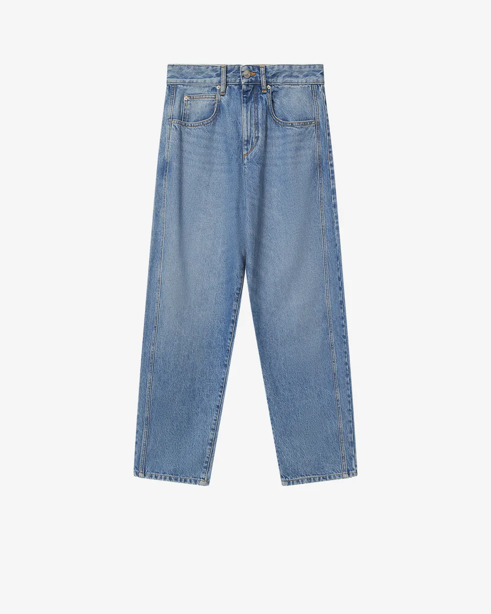 Isabel Marant Oriane jean barrel bleu clair délavé