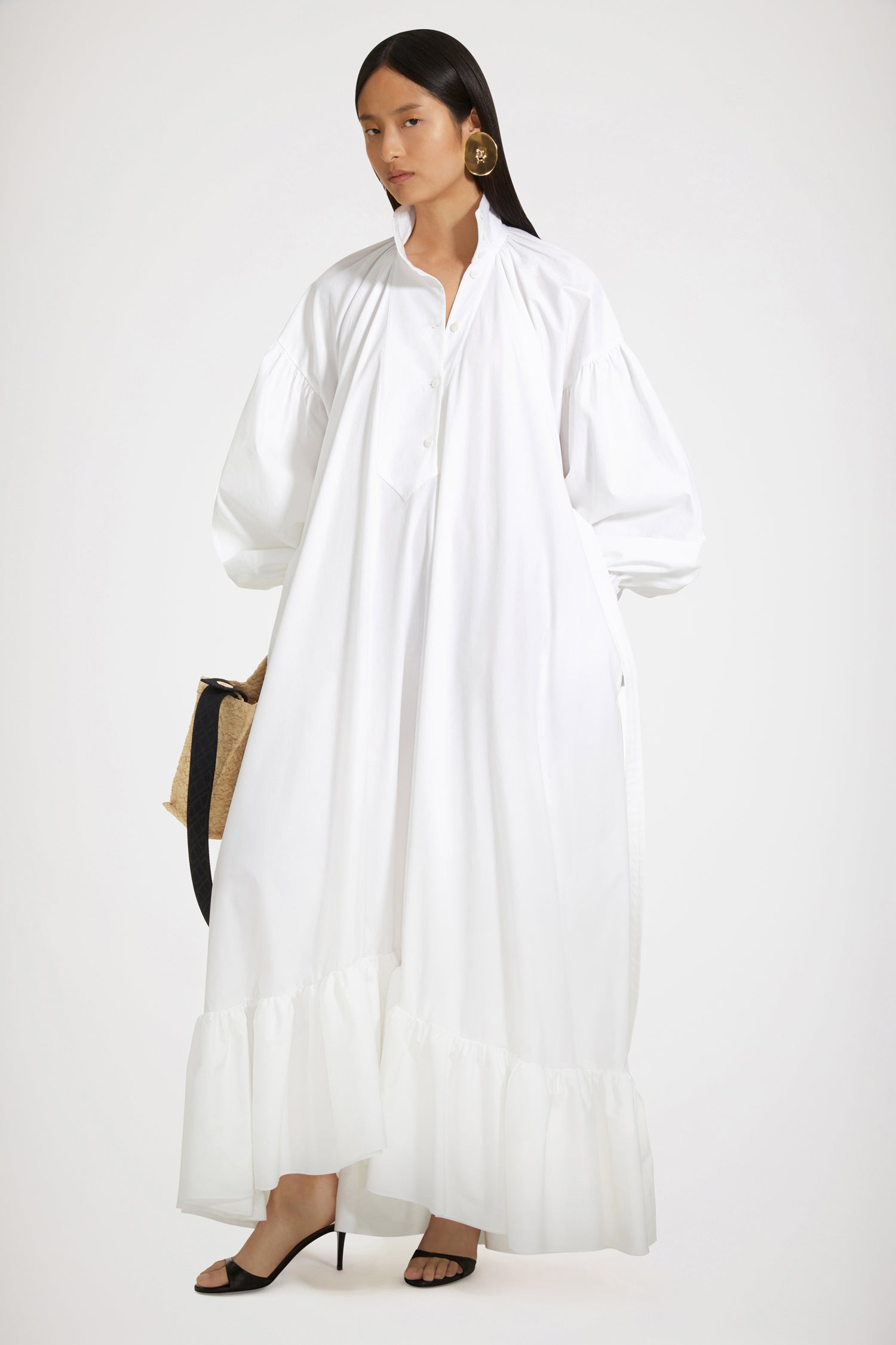 Patou P23DR1070017001W robe maxi blanche coton bio