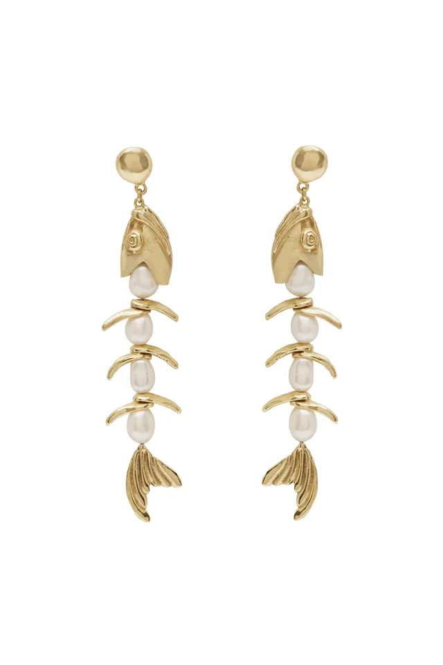 Alemaïs Calypso Pearl Fish boucles perles taille unique