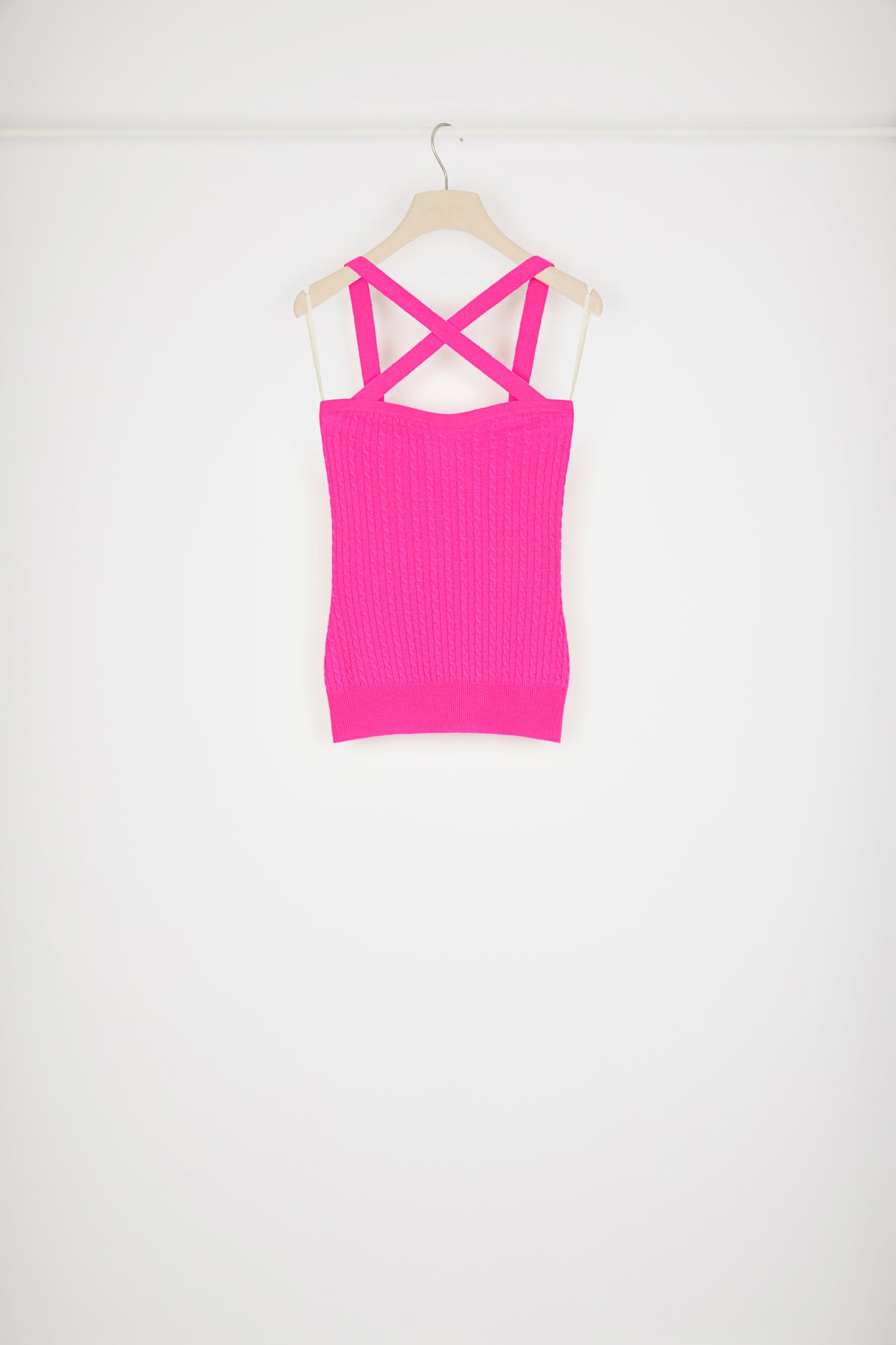Patou Top Maille Laine Cachemire Rose Begonia