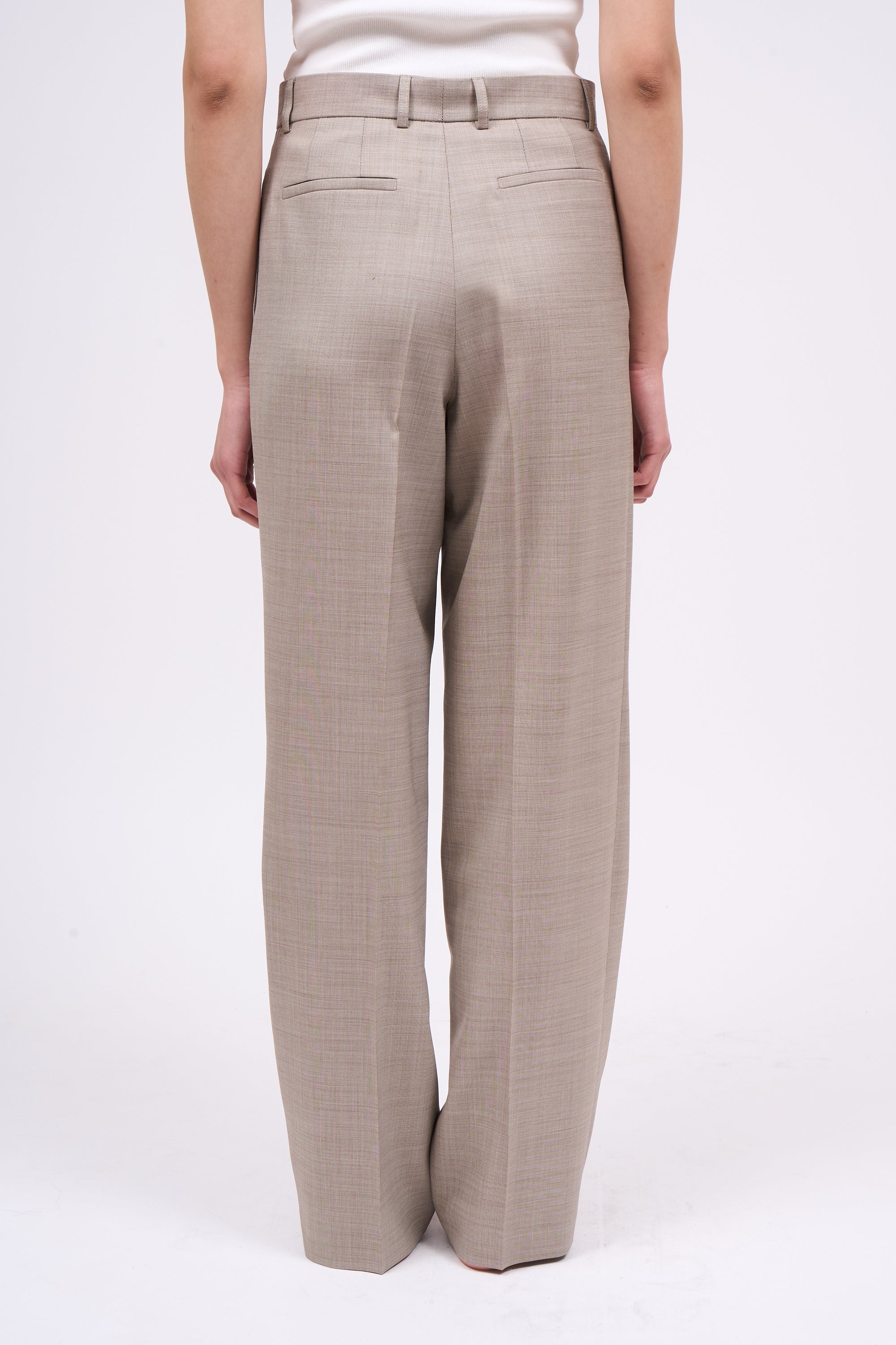 Paul & Joe Pantalon Timeo droit laine vierge Beige