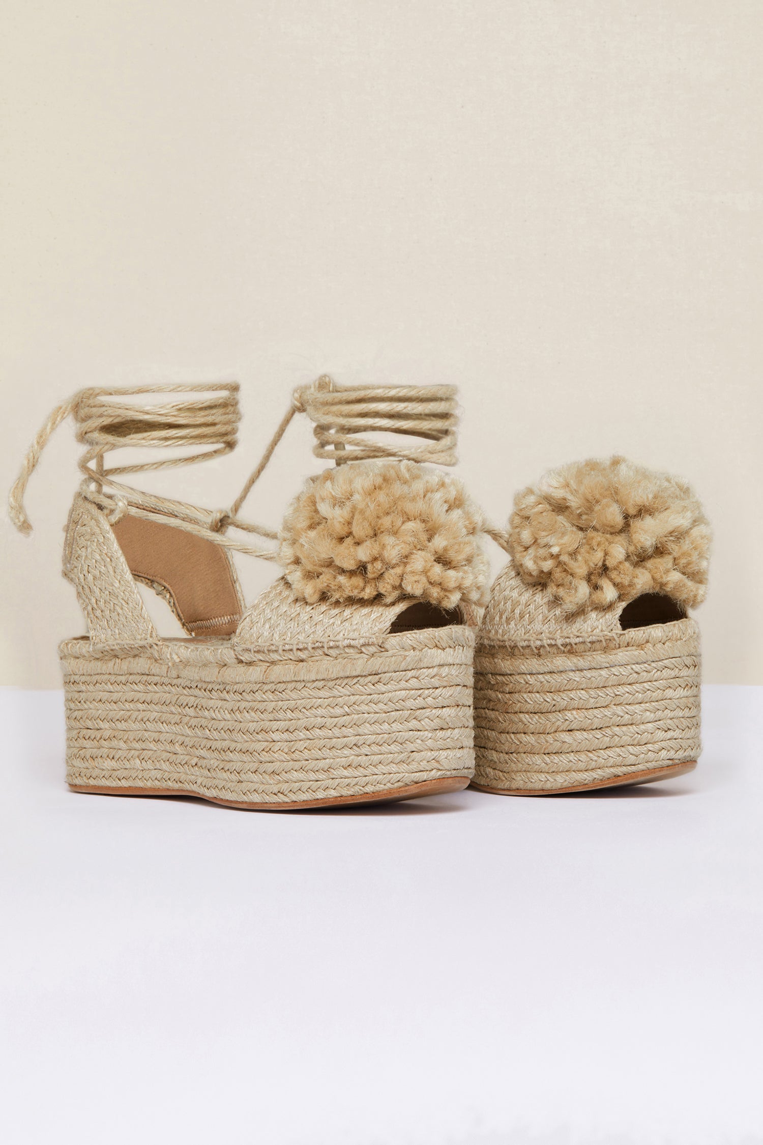 Patou FO004 espadrilles compensées vanilla jute