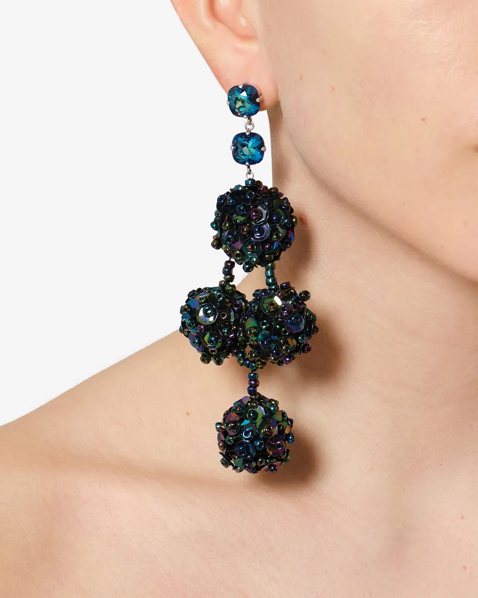 Isabel Marant Gia boucles d'oreilles bleu argenté