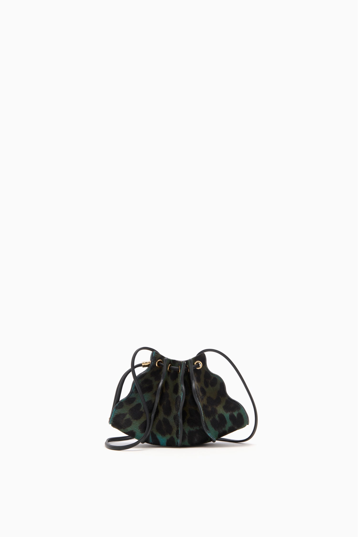Ulla Johnson Adria sac bandoulière cuir léopard émeraude