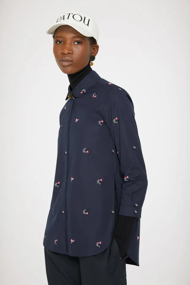 Patou BL020 chemise coton Parisian Night brodée