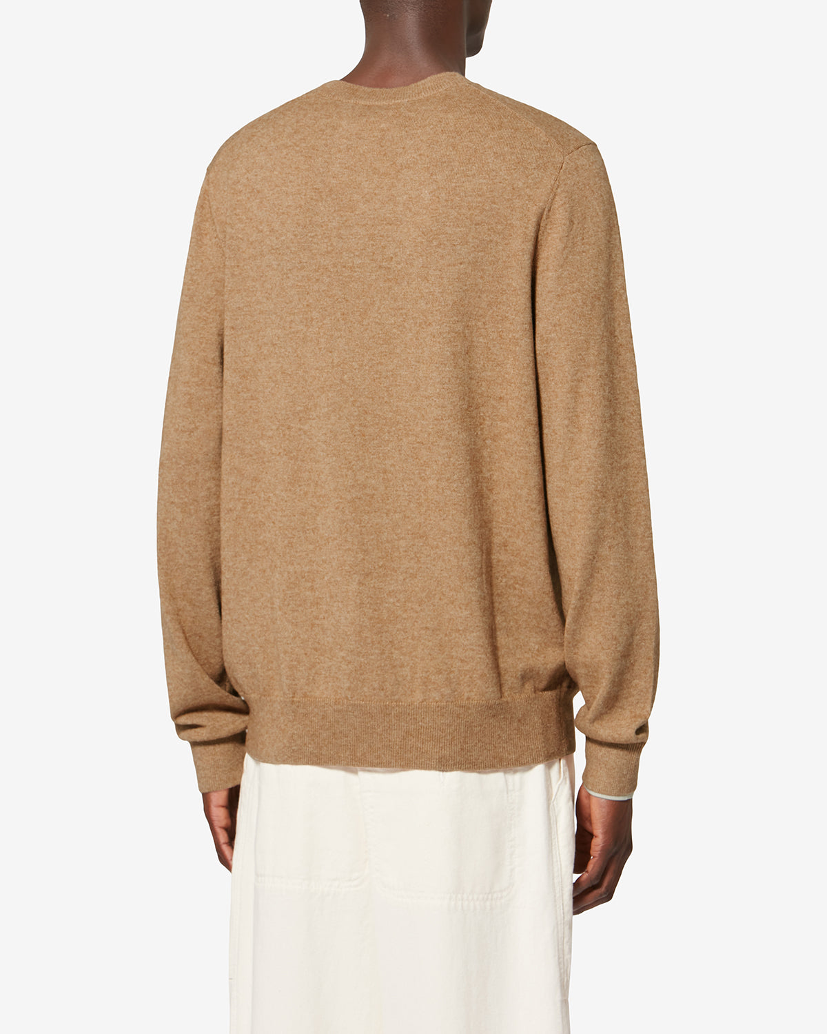 Isabel Marant Antea pull maille camel-gris clair logo