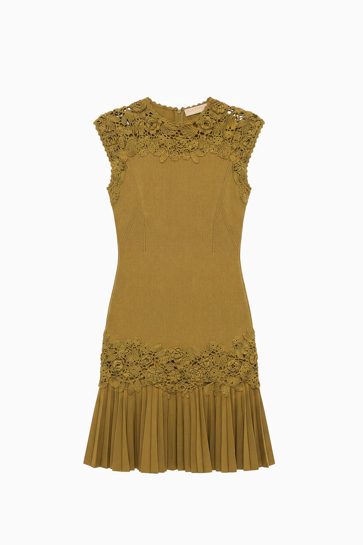 Ulla Johnson Noemie robe mini Loden crochet vert