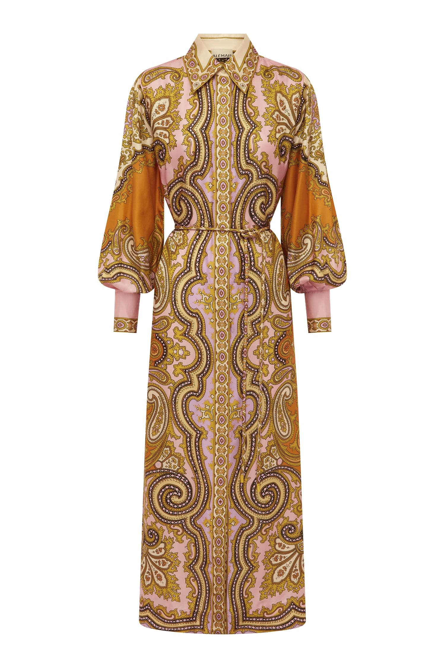 Alemäis Clemenza Silk Shirtdress robe chemise midi soie