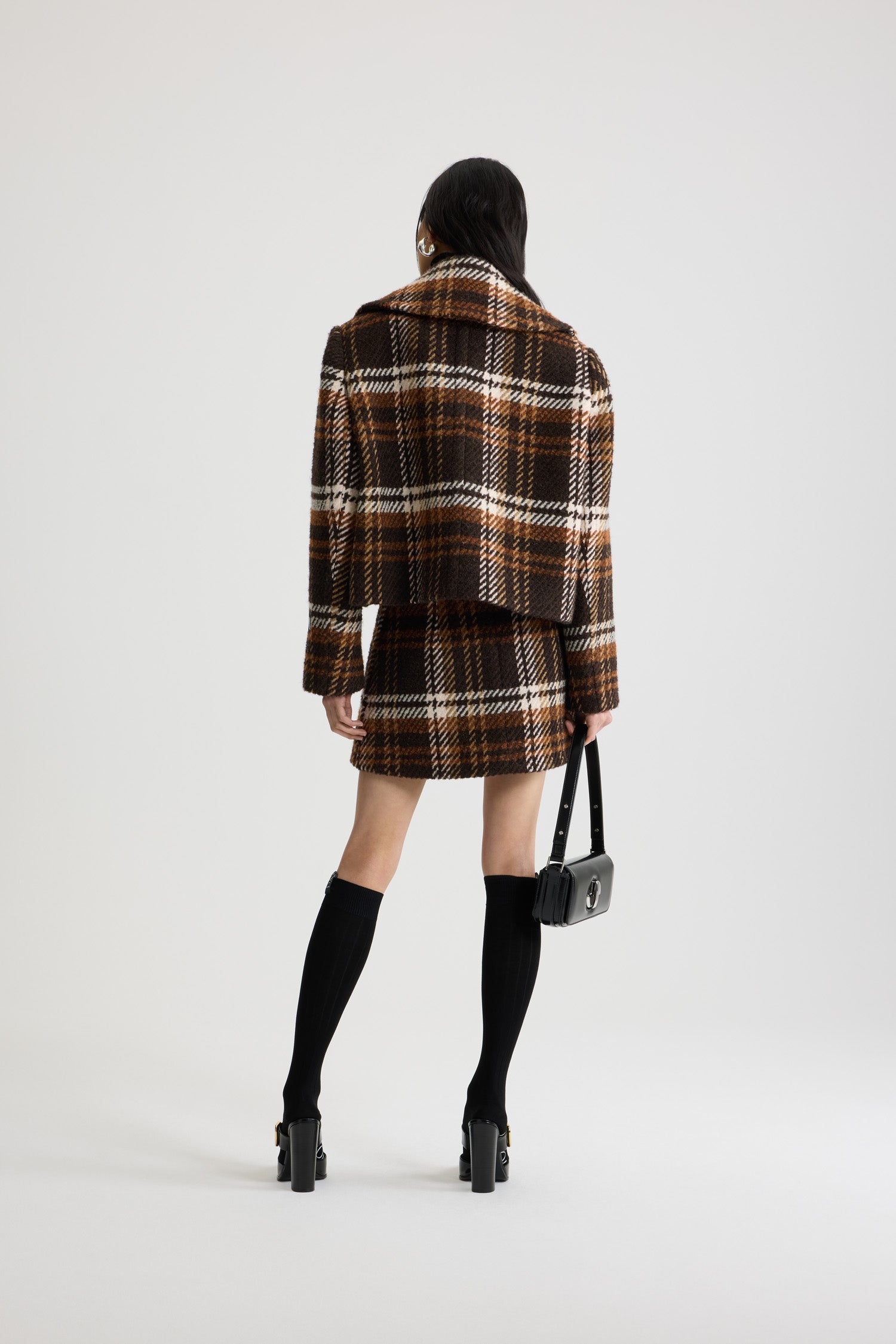 Patou CO031 manteau croisé laine à carreaux