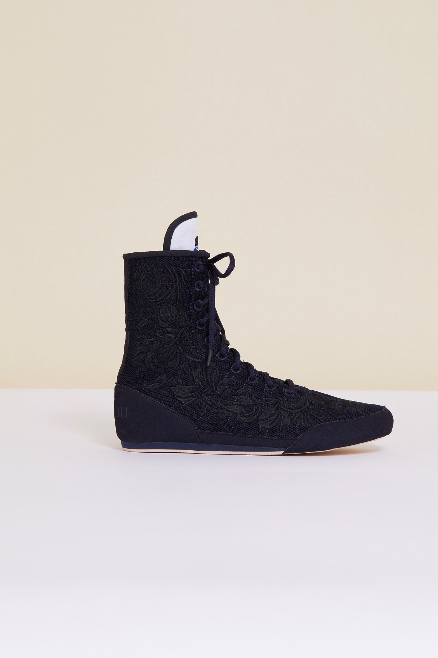 Patou FO192 basket montante marine brodée 36-41