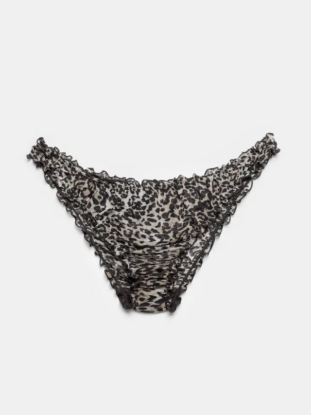 Ester Manas Lingerie culotte léopard feline mesh volants