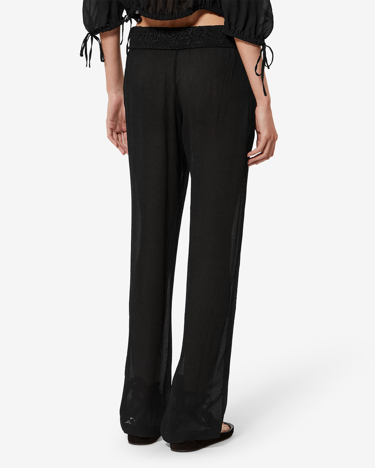 Isabel Marant Guylene PA0696FB pantalon noir soie