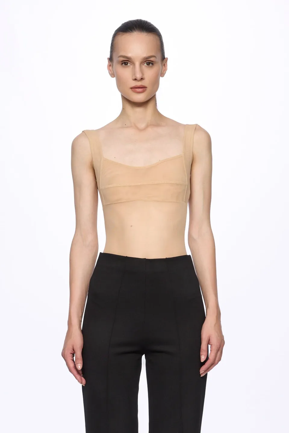 ATU Body Couture Mesh Corset Bodysuit body nude taille S