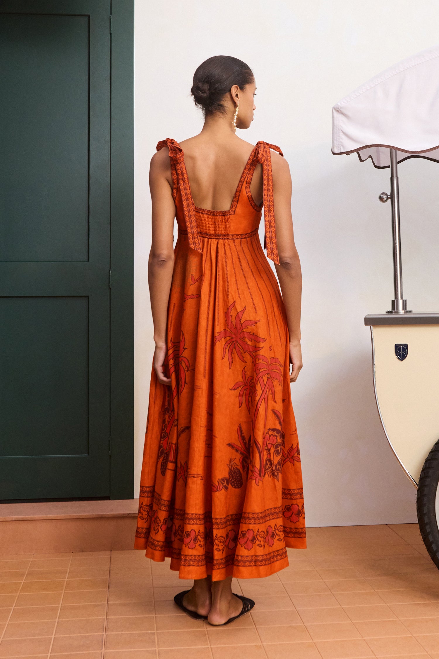 Alemaïs Boathouse Ballet robe midi lin bretelles