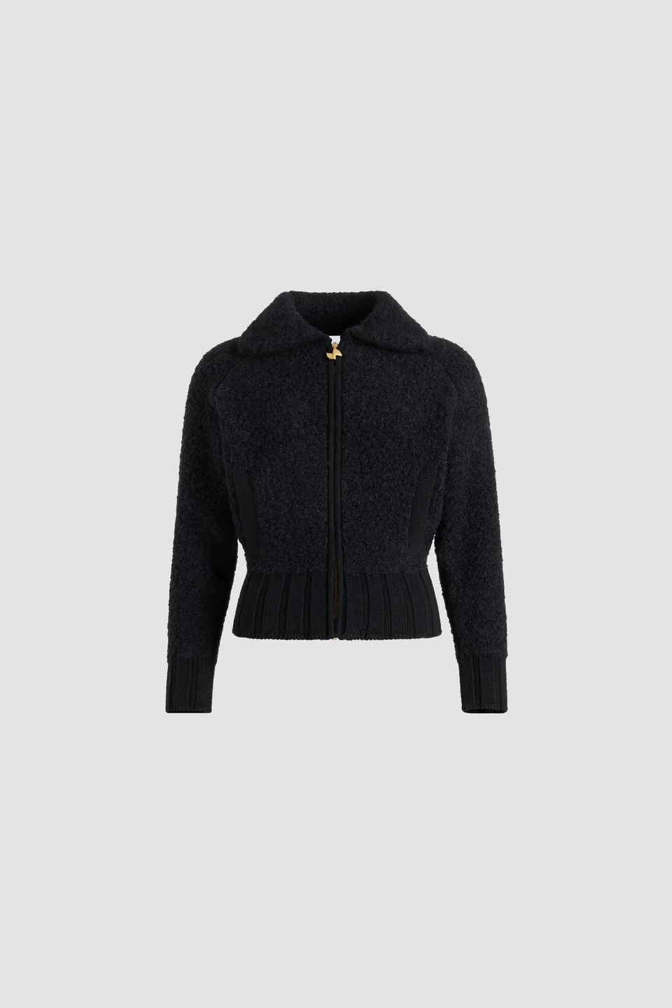 Patou KN289 veste bomber bouclé Noire S laine