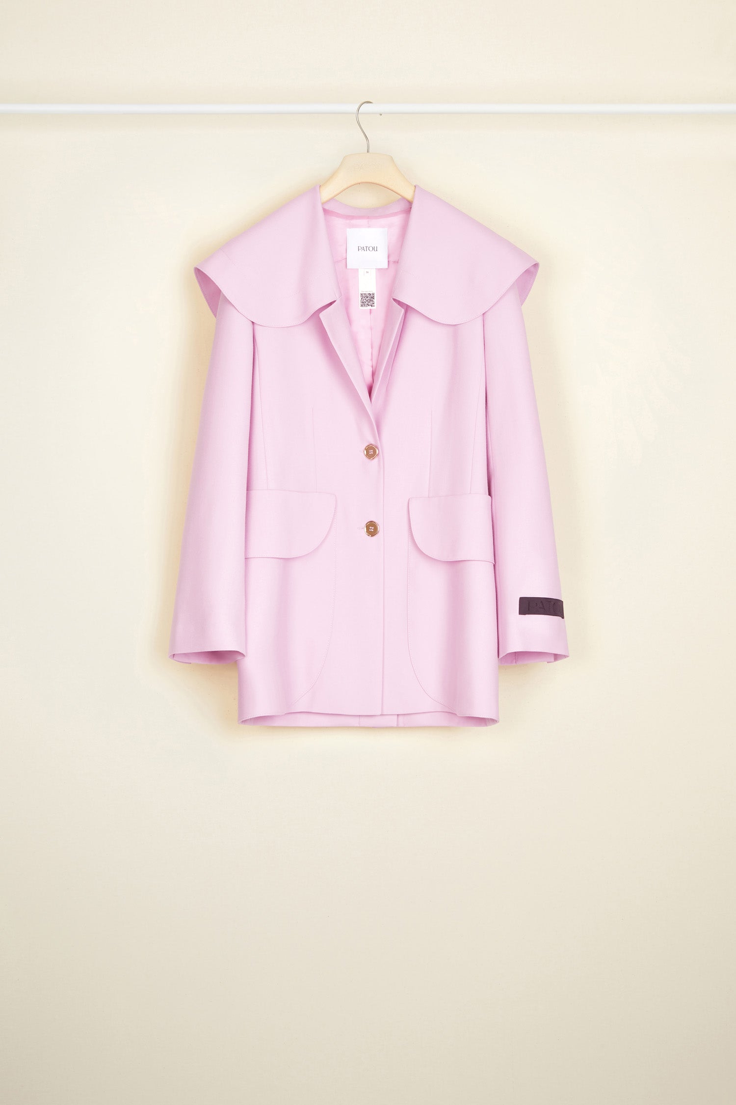 Patou Sailor JA016 veste laine éco lavande ceinturée