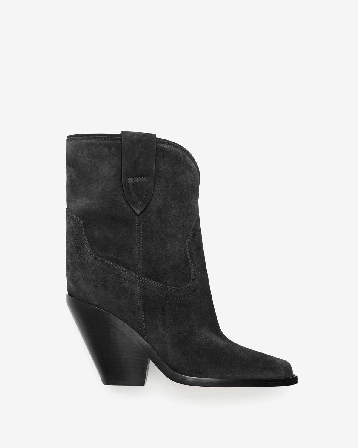 Isabel Marant Leyane bottines noir délavé cuir 9 cm