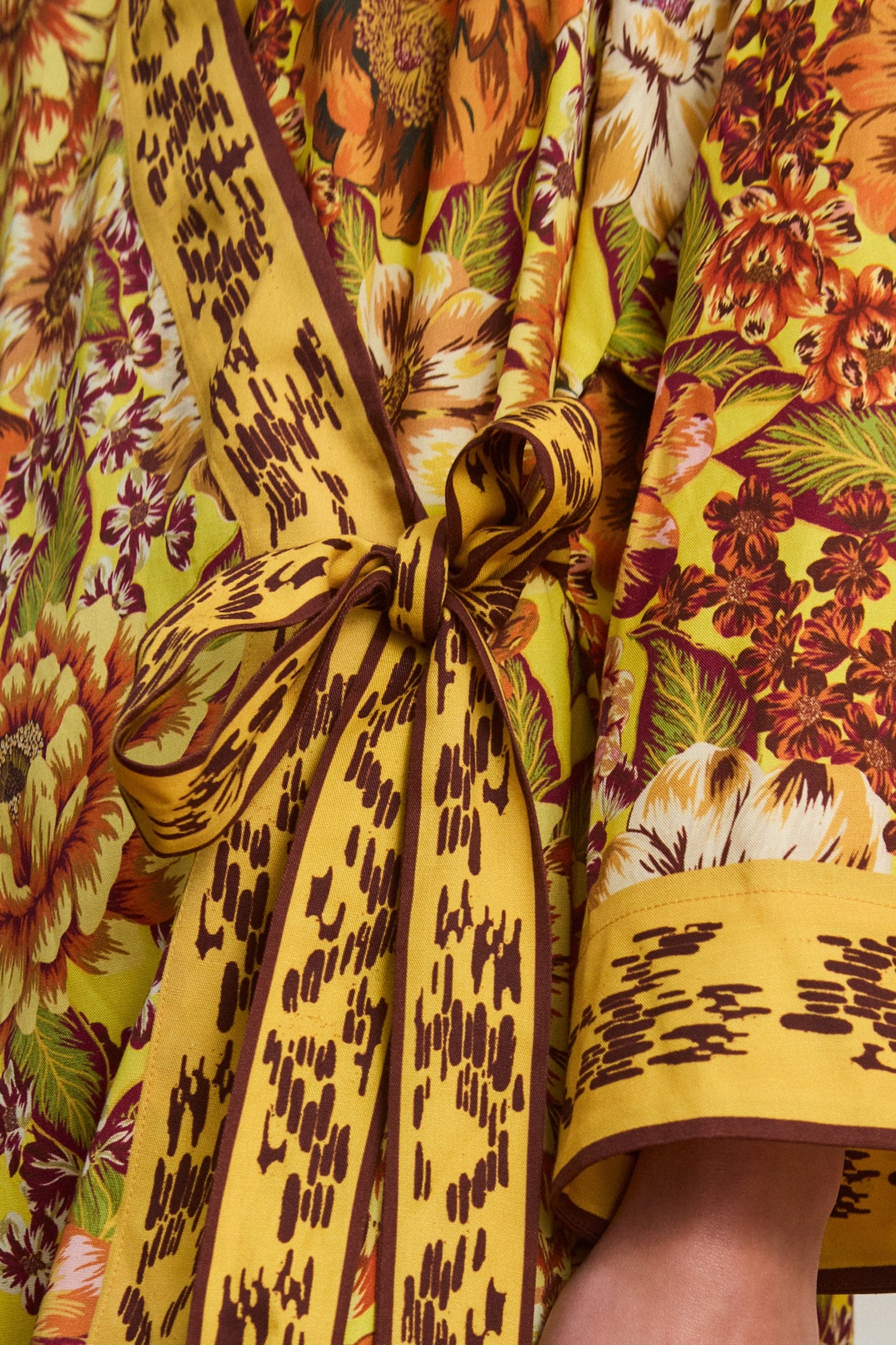 Alemäis Heatwave robe portefeuille mini lyocell fleurie
