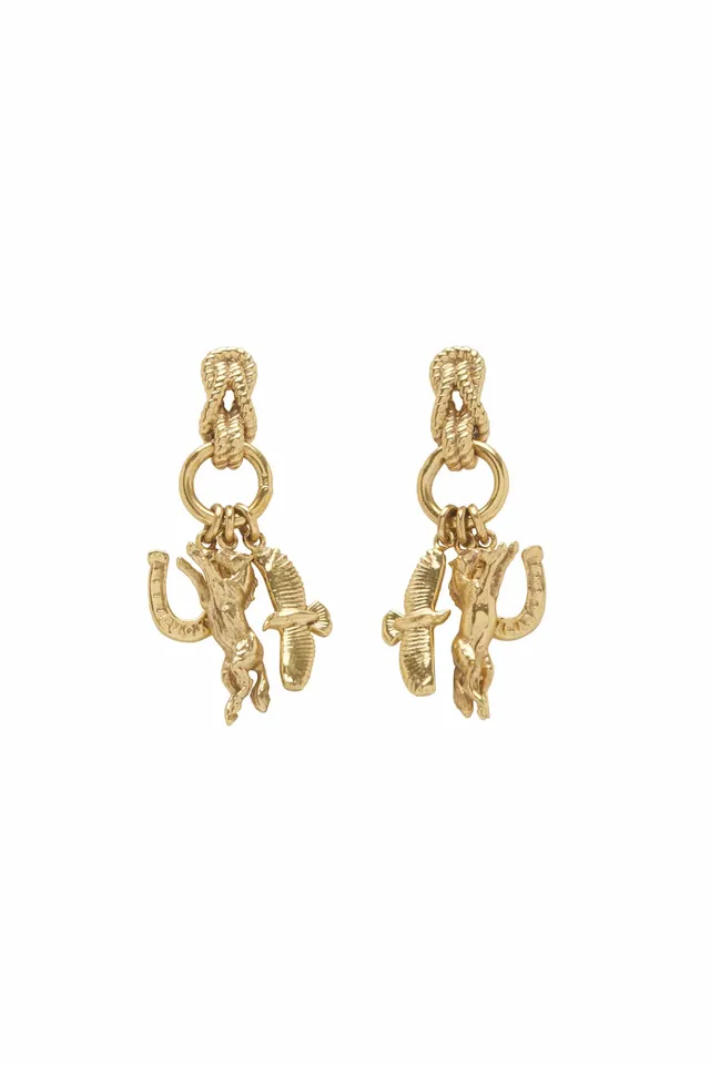 Alemäis Django Horse Charm boucles d’oreilles doré