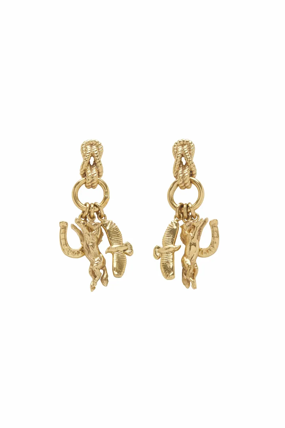 Alemäis Django Horse Charm boucles d’oreilles doré
