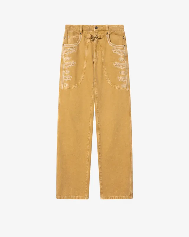 Isabel Marant Elna Jean droit honey broderie