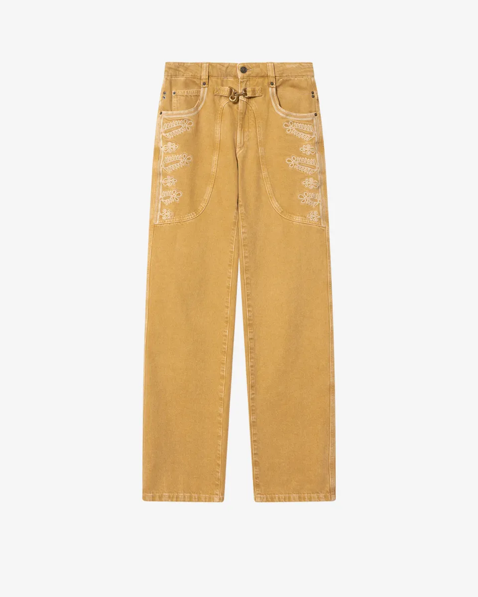 Isabel Marant Elna Jean droit honey broderie