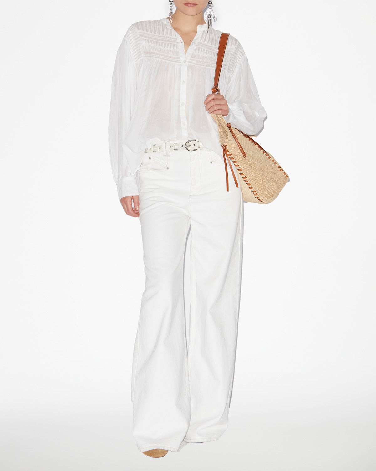 Isabel Marant Plalia HT0002FC blouse blanc voile coton
