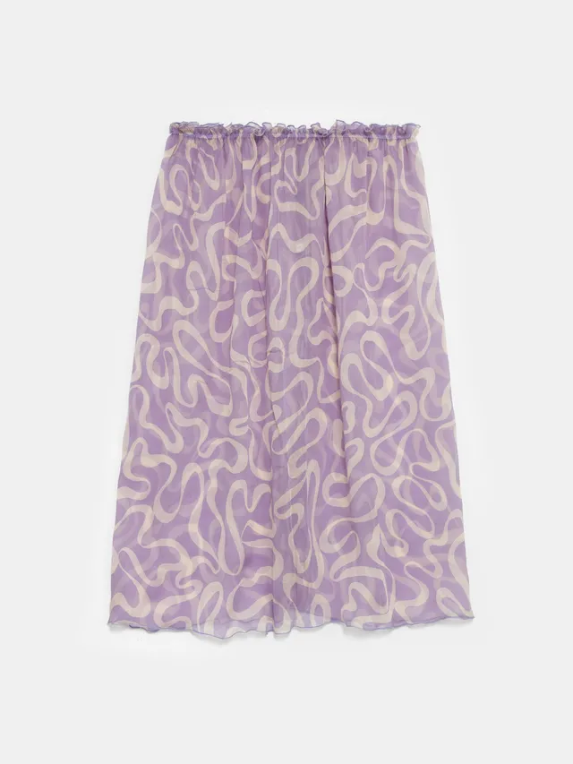 Ester Manas Lilac Waves Easy Skirt jupe soie lilas