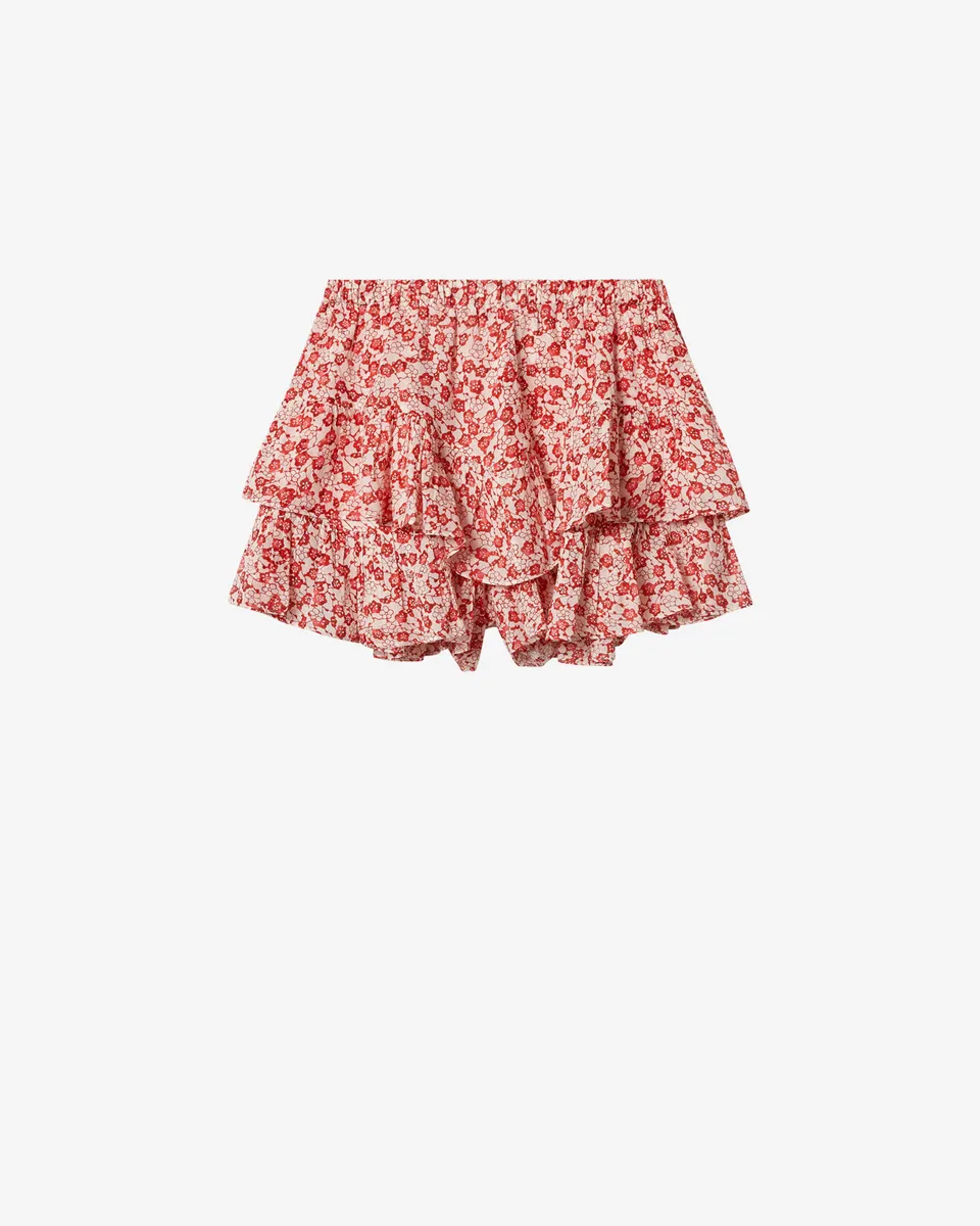 Isabel Marant Jocadia SH0021FA-D1J15E short rouge en coton